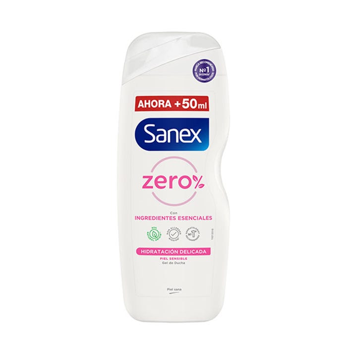 Sanex Zero 0% Gel de Ducha Piel Sensible 750ml